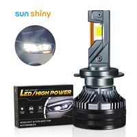 Ampoule de phare LED Sunshiny haute puissance X04 H7 60W 15000LM, large plage de tension 12V, pour voiture, camion, moto