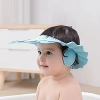 Nouveau bonnet de bain pour bébé en EVA écologique et imperméable avec logo personnalisé, motif dessin animé, et fonctions de lavage doux des cheveux et du cuir chevelu pour la douche de bébé