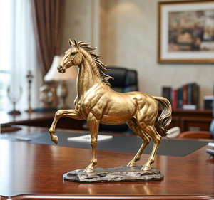 تمثال بيجاسوس معدني برونزي عصري مخصص بأسلوب نورديك، تمثال رأس حصان تقليدي مصنوع بتقنية الطباعة الحريرية - Product Image 4