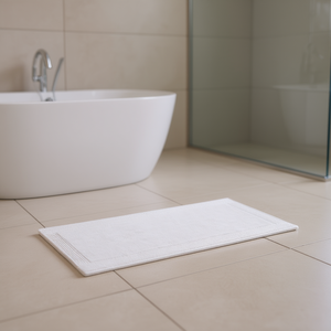 Tappeto da Bagno Reversibile 100% Cotone, Rettangolare, Minimalista, Tinta Unita per Bagno - Product Image 2