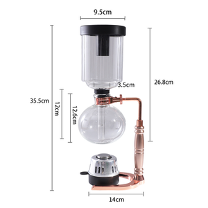 Toptan gül altın rengi 3 fincan kahve sifon cam/sifon çay makinesi - Product Image 3