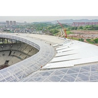 Toit préfabriqué de bâtiment de stade de football de structure en acier