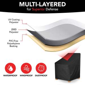 250 د قماش أكسفورد بوليستر مقاوم للماء ، طاولة أريكة كرسي كوف - Product Image 4