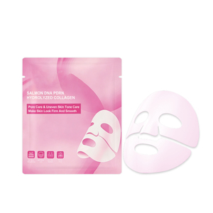 Masque facial en feuille de collagène hydrolysé PDRN ADN de saumon hydratant et raffermissant rose pour le soin du visage - Product Image 1