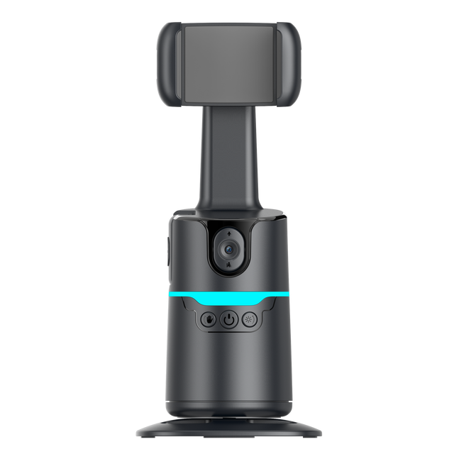 Smartphone Gimbal Stabilizer with RGB Light 360 Face Tracking Gesture Start Stop No App Needed Compatible with All Smartphones