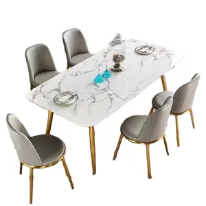 Table rectangulaire industrielle de dîners en métal, meubles de restaurant, grand, salle à manger