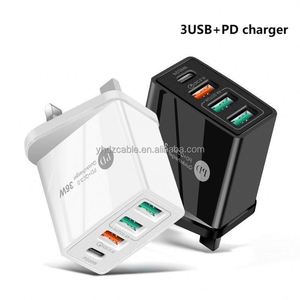 PD+3USB QC3.0 Multi Port Dual Fast Charging Phone Charger 36W Smart Adapter Charging Head Type-<b>C</b> Interface - Product Image 3