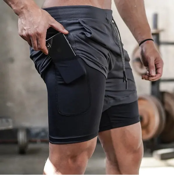 Custom Logo Men 's Fitness Gym Running Short Hot Jogger Slim Sport Plub Size Short Pants
