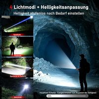 Lampe torche LED multifonction OEM, lumière RGB, rechargeable par USB, lampe portable pour le camping, la randonnée, les situations d'urgence