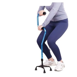 Bastón ajustable de cinco posiciones, extensible, antideslizante, de cuatro patas y personalizable, adecuado para personas mayores. - Product Image 2