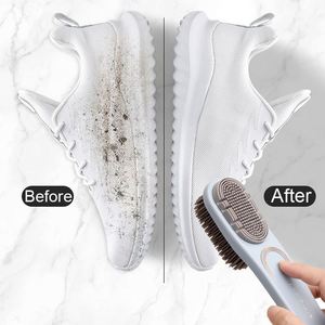 Cepillo de silicona manual de doble cara para zapatos, cerdas suaves, ecológico, mango antideslizante duradero, portátil, impermeable, para limpieza y eliminación de suciedad - Product Image 5