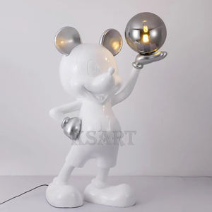 Estatuilla de <span class=keywords><strong>Mickey</strong></span> montada en el suelo <span class=keywords><strong>para</strong></span> sala de estar, decoración del hogar, salón de lujo, sala de estar, escultura de fibra de vidrio ligera, artesanías de resina - Product Image 4