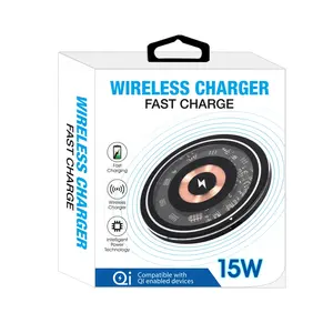 15W visibile QI Wireless caricabatterie Pad per tutti i telefoni cellulari con supporto Wireless con certificazione KC OEM caricatore senza fili