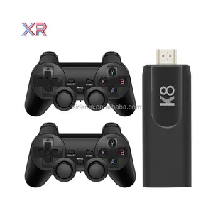 Vendita calda K8 Game Stick 4K HD di uscita 40000 giochi 3D 64GB Mini piccola scatola TV Console di gioco Retro per Console per videogiochi PSP PS1