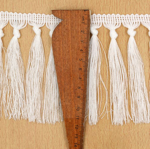 Jakarlı 11cm pamuk ipliği çevre dostu özel renkler asılı püskül dantel giyim ve ev aksesuarları için - Product Image 3