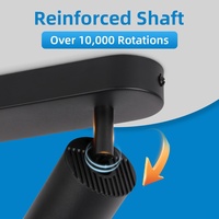Foco LED de Techo Giratorio GU10 de Múltiples Cabezales para Montaje en Superficie, Carcasa de Aluminio para Riel de Luz LED para Sala de Estar