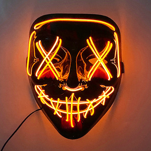 Máscara LED de Halloween, Venta Caliente Transfronteriza, Máscara de Fantasma Aterradora para Fiesta de Disfraces, Decoración Luminosa con Luz Fría - Product Image 6