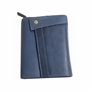 Señoras bohemio cuero genuino RFID bloqueo carteras bordado cremallera botón abierto caramelo patrón poliéster largo corto opción - Product Image 1