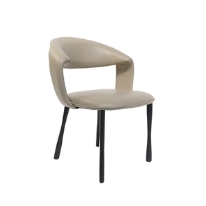 <span class=keywords><strong>Chaise</strong></span> de salle à manger design nordique minimaliste moderne du milieu du siècle, en cuir, à dossier haut, pour <span class=keywords><strong>cuisine</strong></span> et salle à manger - Product Image 4