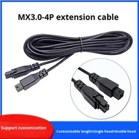 Kabel Konektor Terminal MOLEX 3.0-2*2P Berbahan Tembaga dengan Selubung Plastik, Kabel Harness AMS Male Female untuk Sambungan Ekstensi 43025