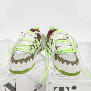 Chaussures en cuir pour hommes, baskets de running tendance, chaussures de marche décontractées à semelle épaisse et respirantes, chaussures de skate pour adolescents - Product Image 3