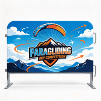Bannière de signalisation pliable et portable en polyester, réutilisable, légère, indéchirable, durable et écologique, imprimée par transfert thermique