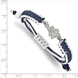 נירוסטה חדש yankeny צמיד מתכוונן כבל צמיד אופנה קבוצת בייסבול ספורט שרשרת תליון - Product Image 4