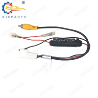 Harness Kabel Kamera Mundur Mobil dengan Jack Video RCA dan Fuse Holder Tipe-U untuk Pemasangan Kamera Mundur di Stereo Android
