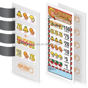 Billets de loterie personnalisés avec tirage à fente multi-emplacements, impression CMJN 4 couleurs, cartes à tirer personnalisées pour jeux de hasard - Product Image 3