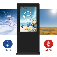 Pantalla Comercial para Exteriores IP66 de Alta Gama, TV Digital 4K de 3000 Nits, Legible Bajo la Luz Solar, Resistente a la Intemperie 24/7, para Comercios Minoristas