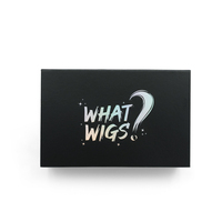 Boîte en carton noir holographique magnétique pliable de luxe personnalisée pour l'emballage de cadeaux