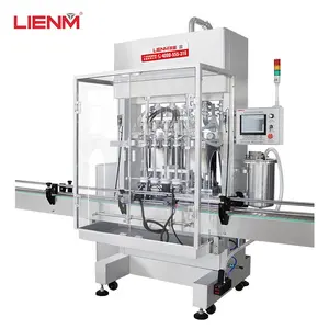 LIENM 4 Heads Automatic Magnetic Pump Liquid Bottles Water Filler Essential Oil Perfume Filling Machine