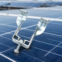 Clip solaire en forme de griffe de tigre pour système de montage de panneaux solaires sur toit anti-chute avec crochet pour panneau solaire