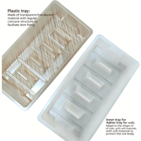 Support en plastique personnalisé pour flacons injectables de 10 ml*2, insert d'emballage pour flacons médicaux sous blister