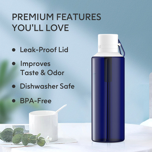 Botellas de agua con filtro de carbón activado reutilizables aisladas con pajitas sin BPA para acampar al aire libre y emergencias - Product Image 4