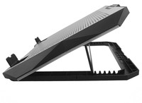 Refroidisseur d'ordinateur portable 2-en-1 réglable en ABS au prix de gros avec ventilateurs de refroidissement réglables à 5 vitesses pour ordinateur
