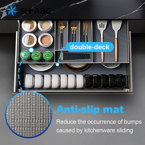 SH-ABC 600MM Panier double niveau pour armoire de cuisine, ensemble d'accessoires et quincaillerie de cuisine 	   Armoire de cuisine - Product Image 1
