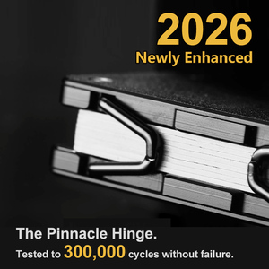 Fabrieksminimalistische scharnierende portemonnee voor heren, RFID-blokkerend, slanke portemonnee voor in de voorzak, aluminium geldclip, carbon fiber kaarthouder - Product Image 2