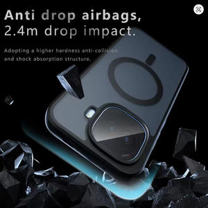 Étui pour VIVO X500 PRO MAX IQOO Z11, étui de chargeur sans fil magnétique pour VIVO V80 Lite V70 <span class=keywords><strong>FE</strong></span>, étuis translucides mats antichoc - Product Image 2