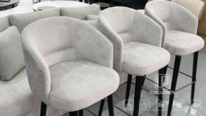 Factory Direct Sell Italian Style <b>High</b> <b>Bar</b> Lounge Chair Velvet <b>Bar</b> <b>Stool</b> <b>High</b> Fabric Leisure Chair <b>High</b> Fabric Leisure Chair - Product Image 3