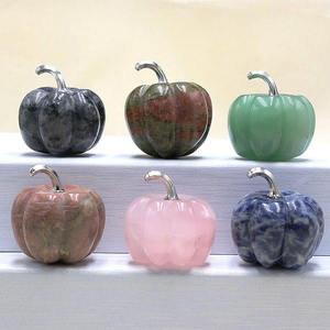 Feng Shui cristal citrouille Figurine Halloween Thanksgiving noël cristal naturel Sculpture gravure Laser décoration de la maison - Product Image 3