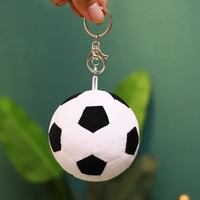 Porte-clés en peluche de football de simulation 9CM, ballon doux rembourré, jouet pour enfants, joli pendentif de sac, cadeaux pour enfants, porte-clés de basketball