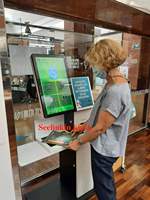 Mesin Pembayaran Tunai Pintar 22 Inci untuk Perpustakaan Universitas, Mesin Komputer RFID untuk Peminjaman dan Pengembalian Buku Otomatis