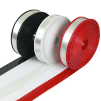 Bande LED latérale en acier avec noyau en caoutchouc et bord lettré, largeur 6cm/8cm, bobines de 100m par rouleau, pour canaux en acier, découpe sur mesure