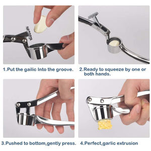 Hachoir de cuisine manuel de haute qualité en acier inoxydable, avec presse à gingembre et ail, 1 pièce - Product Image 4