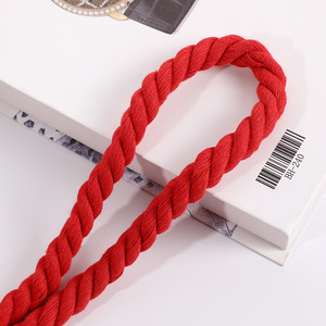 Nhà Máy Bán Hàng Trực Tiếp Ba Sợi Bông Sợi Dây Thừng Dệt Màu Đỏ Nút Dây Đỏ 20Mm Handmade Dây Đỏ Trung Quốc Nút Phụ Kiện Xoắn Dây - Product Image 6