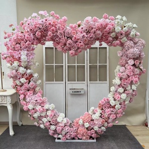 M31 <span class=keywords><strong>fiori</strong></span> artificiali arco di nozze sfondo arco palcoscenico proposta decorazione fiore Stand <span class=keywords><strong>rosa</strong></span> a forma di cuore ad arco fiore Stand - Product Image 1