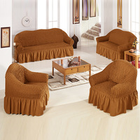 Lot de Housses de Canapé en Gros, Jacquard Extensible Tricoté pour Canapés 4/3/2/1 Places, Housse avec Jupe pour Décoration d'Intérieur