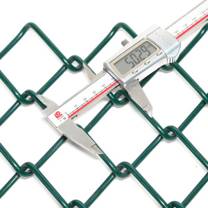 Clôture à maillons de chaîne galvanisée revêtue de plastique, 5 pieds, 6 pieds, 8 pieds, 9 Gauge, 10 Gauge, PVC, diamant, treillis métallique, clôture de <span class=keywords><strong>jardin</strong></span> - Product Image 2