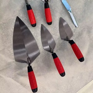 Carbon Steel <b>Plaster</b> Trowels <b>Set</b> Flat Pointed Ergonomic Handle Industrial Grade For Masonry And Tile Work - Product Image 4